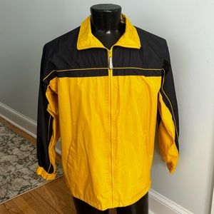 Men’s Yellow Windbreaker Rain Coat Size Medium